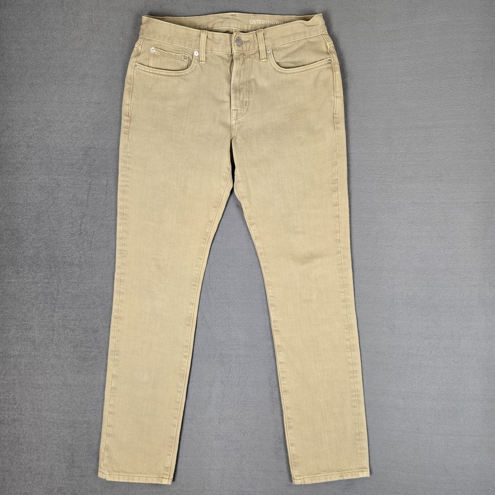 Outerknown SEA Jeans Mens 30x32 Tan Drifter Tapered Fit 5 Pocket Preppy Classic‎